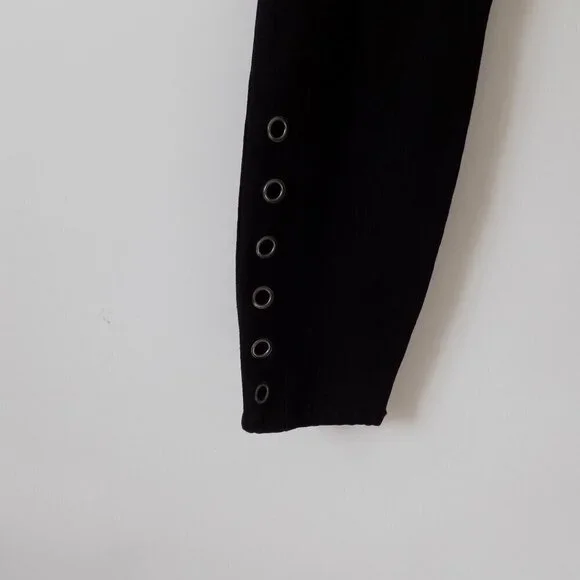 Celebrity Pink Alluvion Mid-Rise Ankle Skinny Jeans Size 14 Black Distressed - Picture 5 of 6